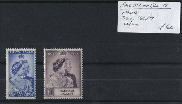 Falkland Islands 1948 SG.166-7 U/M