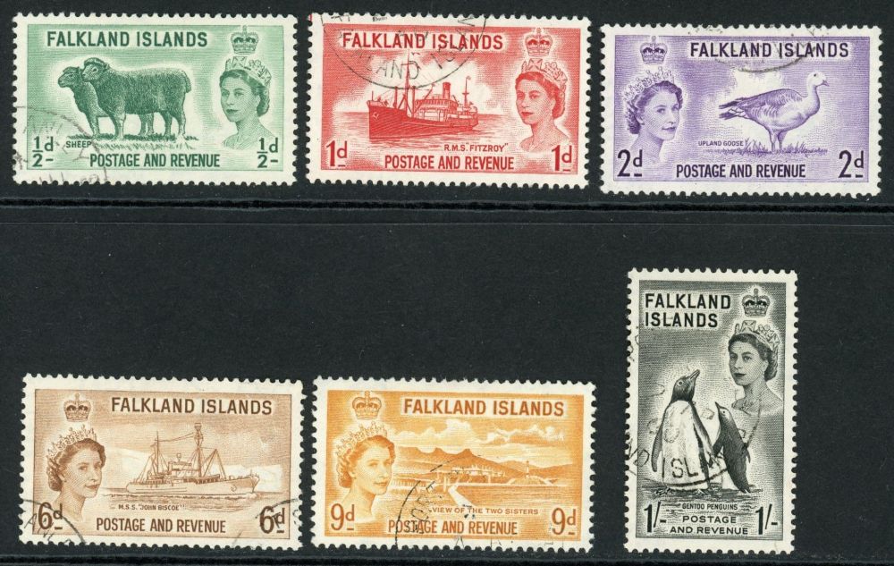 Falkland Islands 1955-57 SG.187-192 F/U