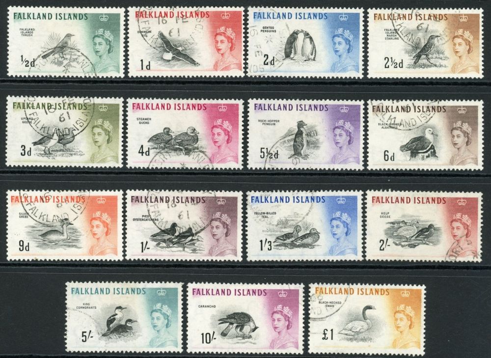 Falkland Islands 1960-66 SG.193-207 F/U (1)