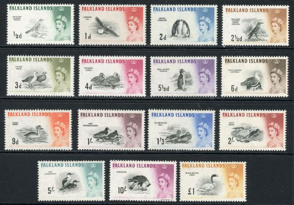 Falkland Islands 1960-66 SG.193-207 U/M