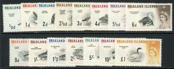 Falkland Islands 1960-66 SG.193-207 U/M (3)