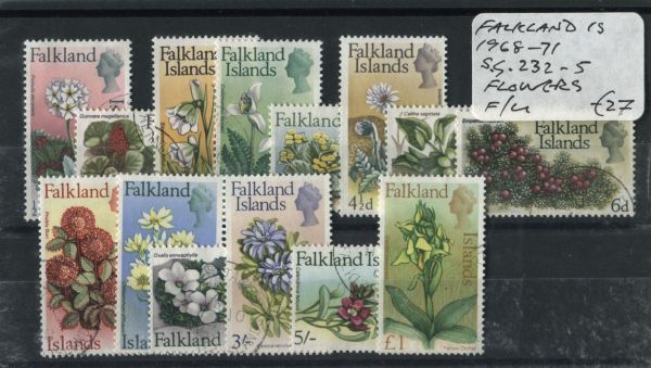 Falkland Islands 1968-71 SG.232-5 Flowers F/U