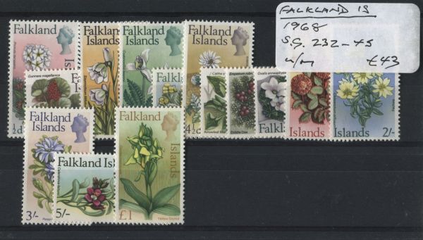 Falkland Islands 1968-71 SG.232-5 Flowers U/M (Lot 2)