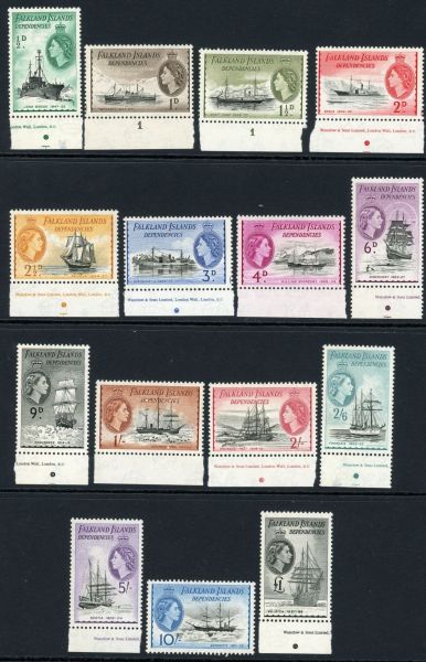 Falkland Islands Dependencies 1954-62 SG.G26-G40 U/M