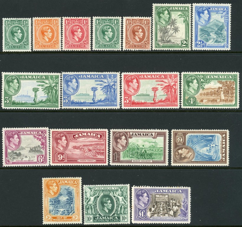 Jamaica 1938-52 SG.121-133b M/M