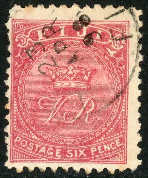 Fiji 1871-99 SG.57b F/U short perf