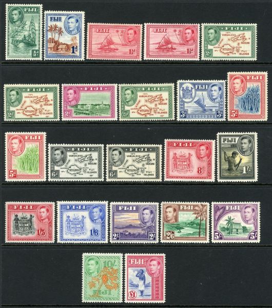 Fiji 1938-55 SG.249-266b M/M