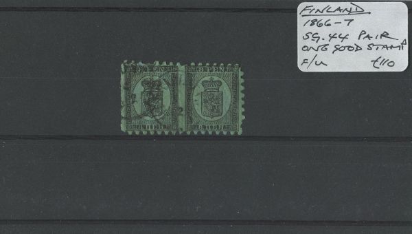 Finland 1866-7 SG.44 Pair One Good Stamp F/U