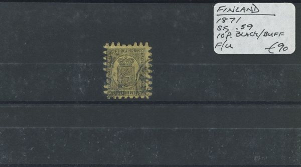 Finland 1871 SG.59 10P Black/Buff F/U (Lot 2)