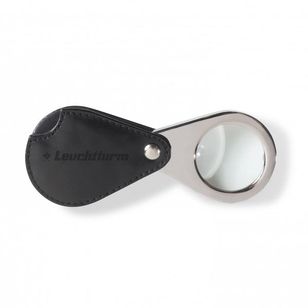 Foldaway Pocket Magnifier, 3x Magnification And Black Leather Case LU25