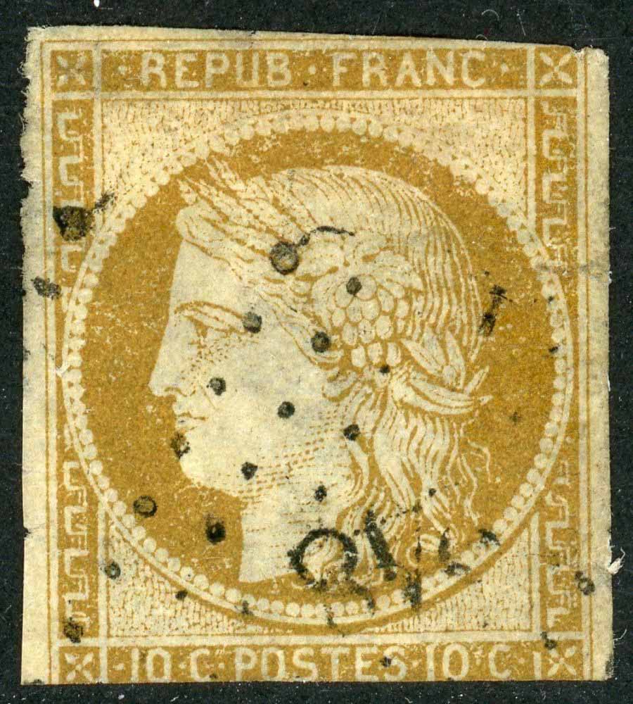 France 1849-52 SG.1 used 2 margin