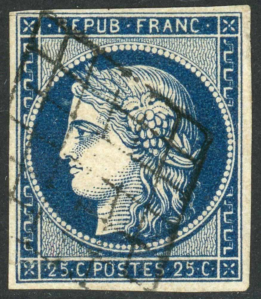 France 1849-52 SG.11 F/U 4 margin (1)