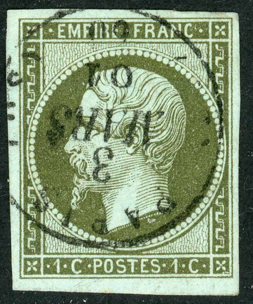 France 1853-61 SG.43 F/U 4 margin (2)