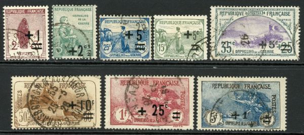 France 1922 SG.388-395 F/U