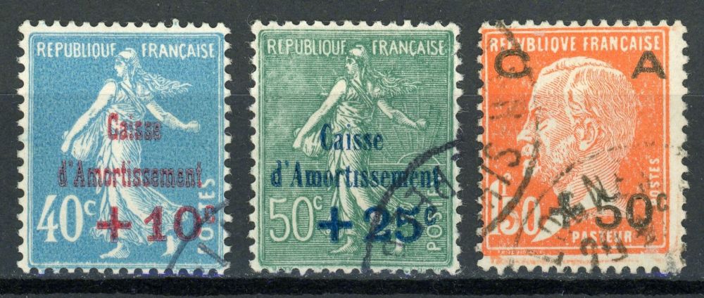 France 1927 SG.460-462 F/U