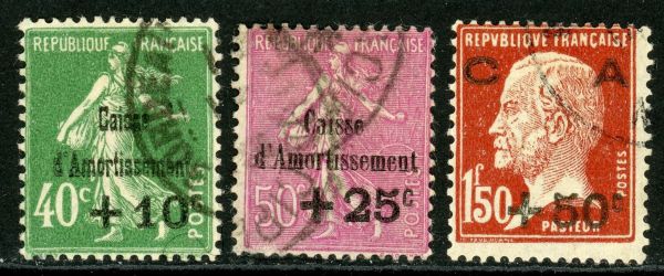 France 1928 SG.466-468 F/U