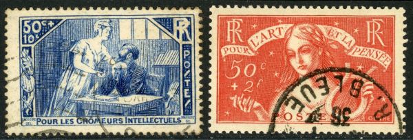 France 1935 SG.532-533 F/U