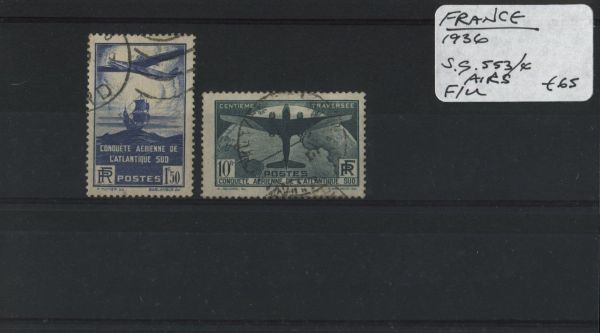 France 1936 SG.553/4 Airs F/U