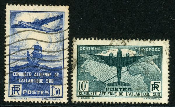 France 1936 SG.553-554 F/U