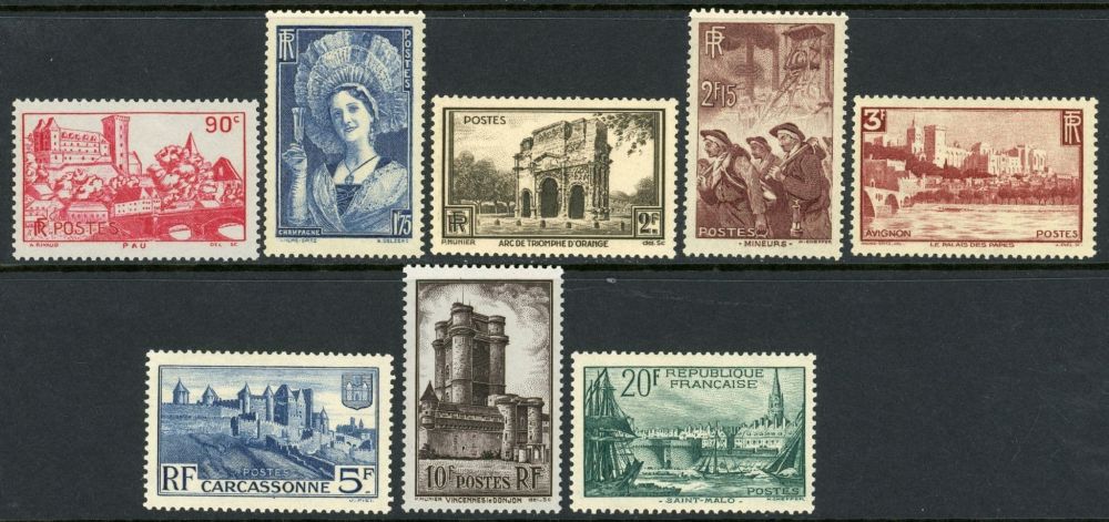 France 1938-39 SG.594a-601 M/M