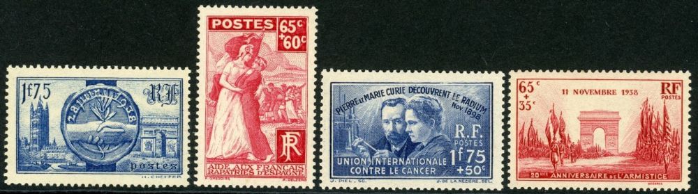 France 1938 SG.615-618 U/M