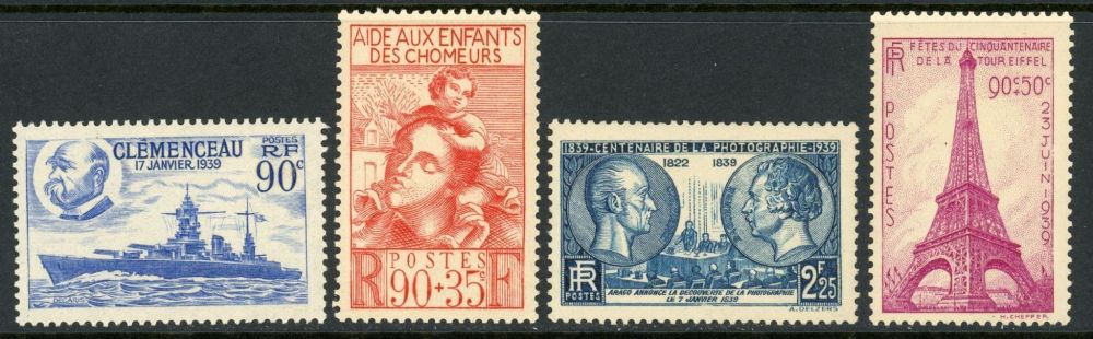 France 1939 SG.637, 639-641 U/M