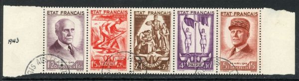 France 1943 SG.780-784 F/U