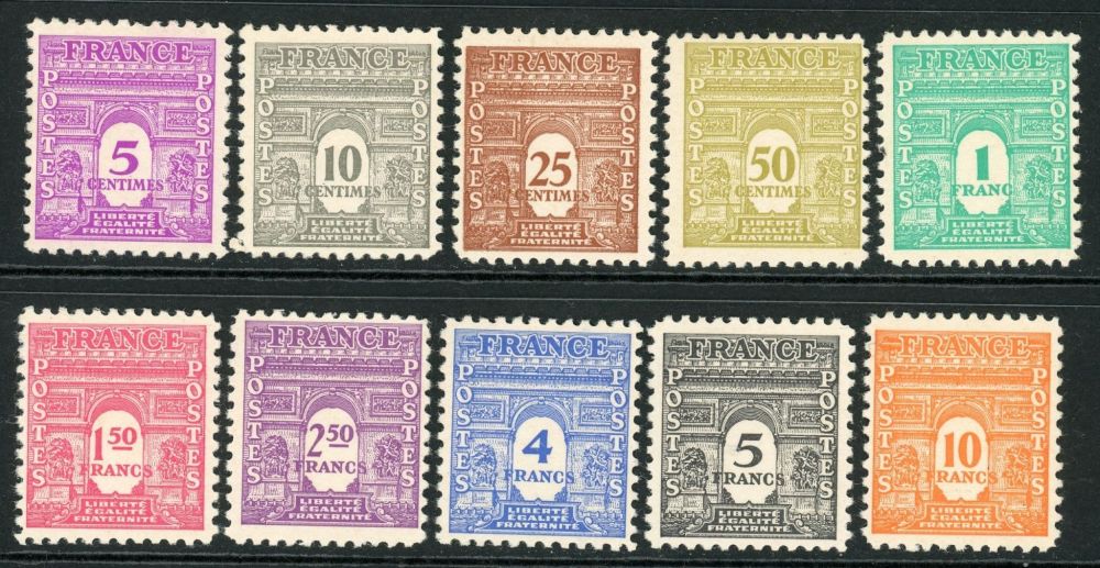 France 1944 SG.851-860 U/M