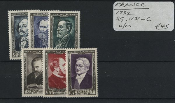 France 1952 SG.1151-6 U/M