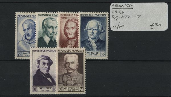 France 1953 SG.1172-7 U/M (Lot 3)