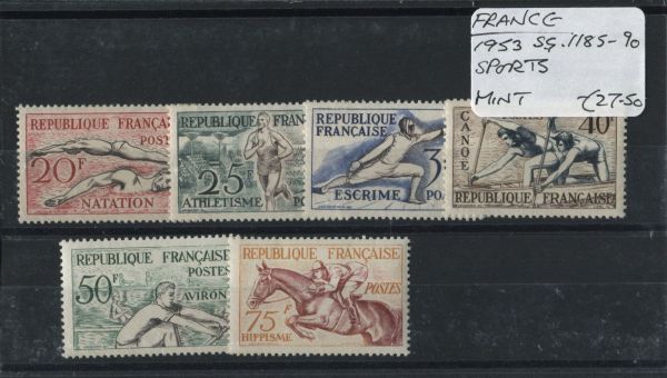 France 1953 SG.1185-90 Mint