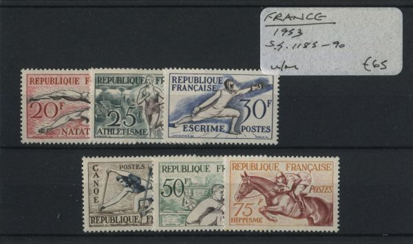 France 1953 SG.1185-90 U/M