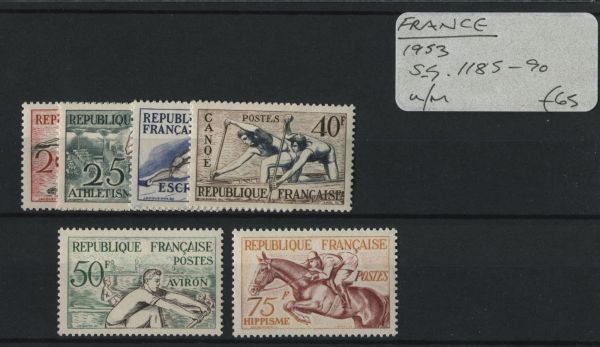 France 1953 SG.1185-90 U/M