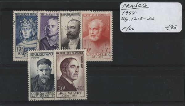 France 1954 SG.1215-20 F/U