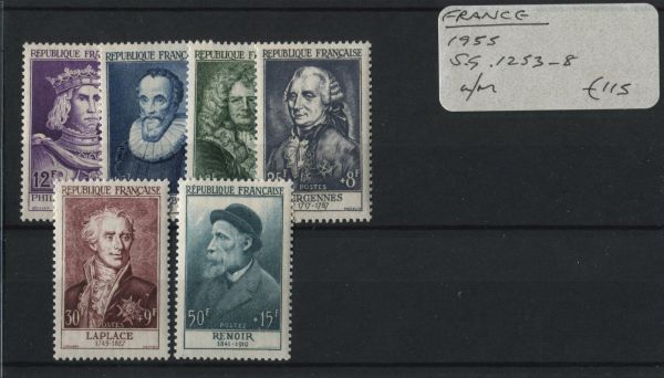 France 1955 SG.1253-8 U/M