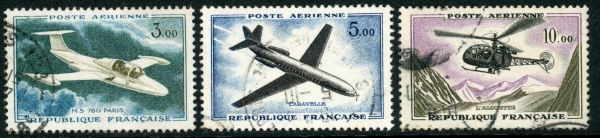 France 1957-58 SG.1318-1320 F/U