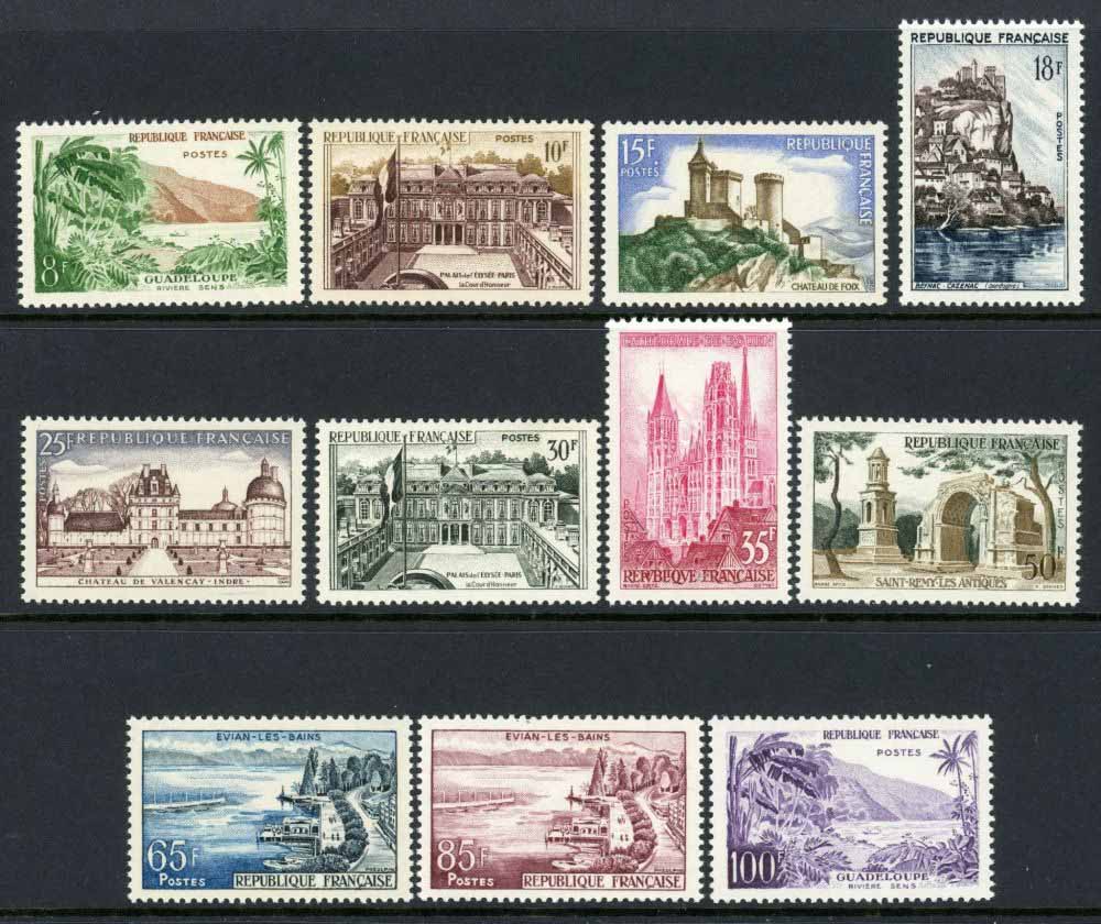 France 1957-59 SG.1350-1356b U/M