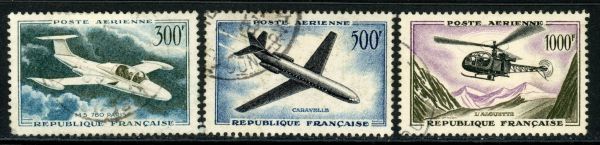 France 1957-9 SG.1318-1320 F/U