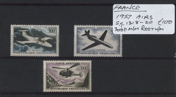 France 1957 SG.1318-20 Airs, U/M (300f M/M)