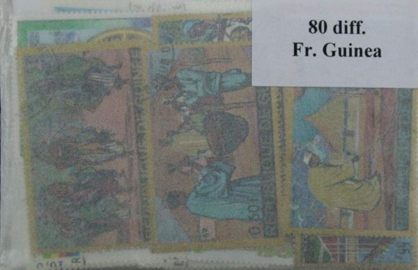 French Guinea 80 Stamps (ww085a)