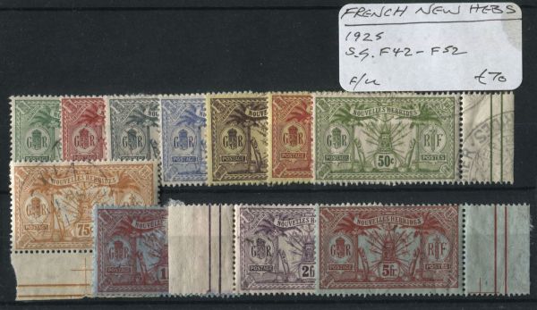 French New Hebrides 1925 SG.F42-F52 F/U