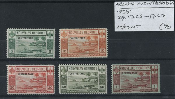 French New Hebrides 1938 SG.FD65-FD69 M/M (Lot 2)