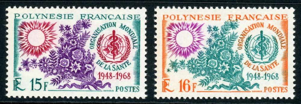 French Polynesia 1968 SG.85-86 U/M (2)