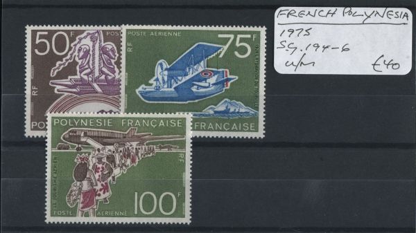 French Polynesia 1975 SG.194-6 U/M