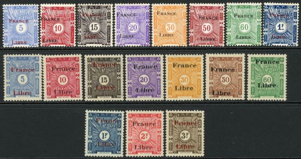 French Somali Coast 1942-43 SG.D343-D350, D351-D360 U/M