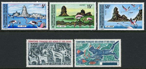 French Somali Coast 1974 SG.608-610, 612,613 U/M