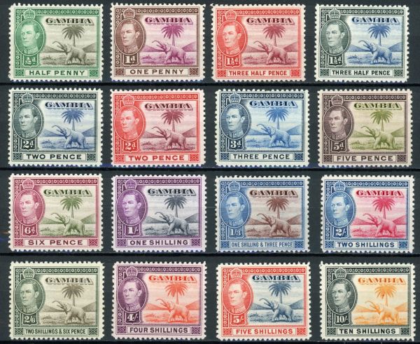 Gambia 1938-1946 SG.150-161 M/M