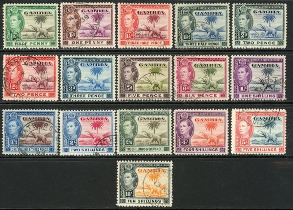 Gambia 1938-46 SG.150-161 F/U