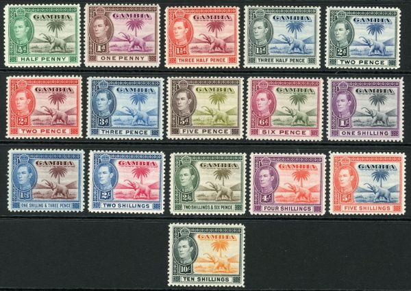 Gambia 1938-46 SG.150-161 M/M