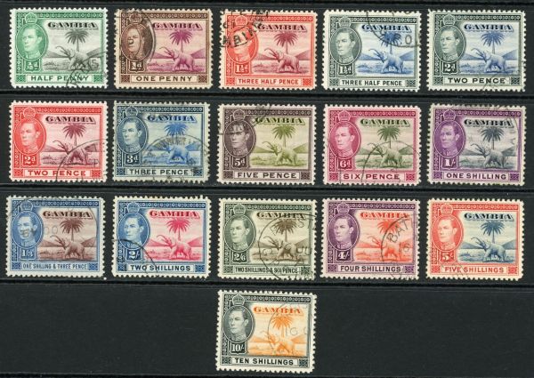 Gambia 1938-46 SG.151-161 F/U